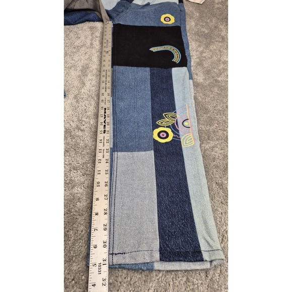 NWT Urban Outfitters BDG Patchwork High Rise Baggy Jeans Women 26x31 Boho Hippie - Picture 12 of 13